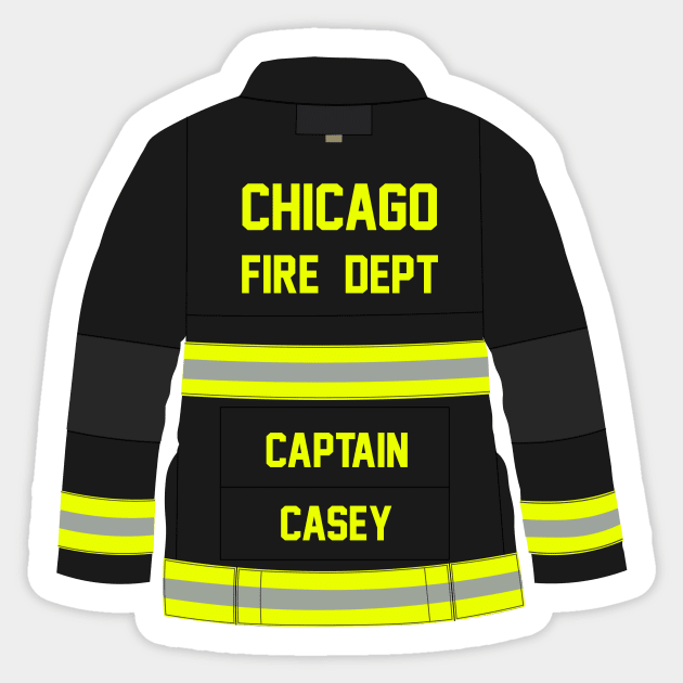 CHICAGO FIRE - CAPTAIN CASEY - TURN OUT COAT Sticker by emilybraz7